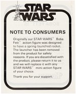 "STAR WARS - BOBA FETT" BOXED MAIL-AWAY ACTION FIGURE.