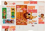 POST "CRISPY CRITTERS" FILE COPY CEREAL BOX FLAT FROM "FUN 'N GAMES" SERIES.