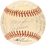 1968 WORLD SERIES CHAMPIONS DETROIT TIGERS TEAM-SIGNED BASEBALL.