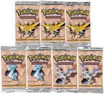 "POKEMON: FOSSIL" BOOSTER PACKS LOT OF SEVEN.