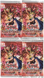 "YU-GI-OH! PHARAOH'S SERVANT" 1ST EDITION BOOSTER PACK LOT OF FOUR.