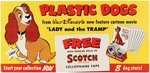 "SCOTCH TAPE - LADY AND THE TRAMP" PROMOTIONAL FOLDER & STORE SIGNS.