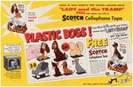 "SCOTCH TAPE - LADY AND THE TRAMP" PROMOTIONAL FOLDER & STORE SIGNS.