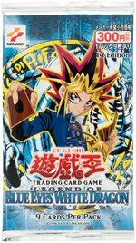 "YU-GI-OH! LEGACY OF DARKNESS/BLUE EYES WHITE DRAGON" BOOSTER PACK TRIO.