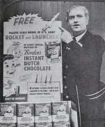 "BORDEN'S INSTANT DUTCH CHOCOLATE - U.S. ARMY ROCKET AND LAUNCHER" PREMIUM STORE DISPLAY.