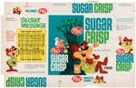 POST "SUGAR CRISP" FILE COPY CEREAL BOX FLAT FROM "FUN 'N GAMES" SERIES.