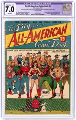 "BIG ALL-AMERICAN COMIC BOOK" #1 1944 CGC RESTORED 7.0 SLIGHT/MOD. (C-2) FINE/VF.