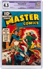 "MASTER COMICS" #22 JANUARY 1942 CGC RESTORED 4.5 MODERATE (B-3) VG+.