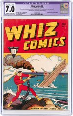 "WHIZ COMICS" #5 JUNE 1940 CGC RESTORED 7.0 SLIGHT/MOD. (B-2) FINE/VF.