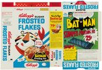 KELLOGG'S "BATMAN PRINTING SET" PREMIUM & "FROSTED FLAKES" FILE COPY CEREAL BOX FLAT.