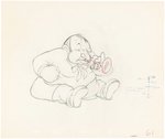 "SILLY SYMPHONIES - MOTHER GOOSE GOES HOLLYWOOD" PRODUCTION DRAWING ORIGINAL ART TRIO.