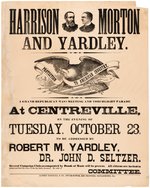 HARRISON & MORTON JUGATE PENNSYLVANIA TORCHLIGHT PARADE BROADSIDE.