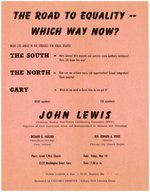 "JOHN LEWIS CHAIRMAN SNCC" INDIANA CHURCH EVENT CIVIL RIGHTS FLYER.