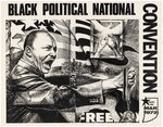 "BLACK POLITICAL NATIONAL CONVENTION 1972" ARTIST SIGNED POSTER.