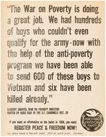 "PEACE AND FREEDOM PARTY" CIVIL RIGHTS ANTI VIETNAM WAR 1968 CAMPAIGN FLYER.