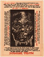 SOJOURNER TRUTH WOODCUT PORTRAIT POSTER WITH POWERFUL QUOTES.