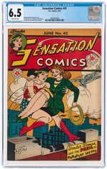 "SENSATION COMICS" #42 JUNE 1945 CGC 6.5 FINE+.