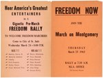 CIVIL RIGHTS SELMA TO MONTGOMERY VOTING RIGHTS MARCH PAIR OF EVENT HANDBILLS.