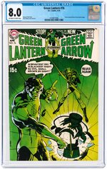 "GREEN LANTERN" #76 APRIL 1970 CGC 8.0 VF (GREEN LANTERN/GREEN ARROW STORIES BEGIN).