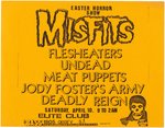 MISFITS 1982 SAN FRANCISCO, CALIFORNIA PUNK CONCERT FLYER FROM HISTORIC RIOT SHOW.