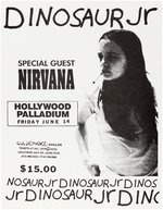 DINOSAUR JR. & NIRVANA 1991 HOLLYWOOD PALLADIUM CONCERT FLYER.