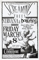 NIRVANA & SCREAMING TREES  1991 VANCOUVER CANADA CONCERT POSTER.