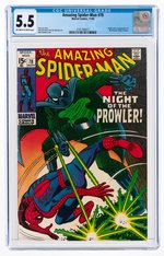 "AMAZING SPIDER-MAN" #78 NOVEMBER 1969 CGC 5.5 FINE- (FIRST PROWLER).