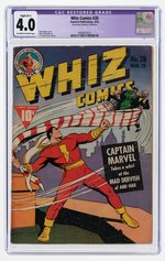 "WHIZ COMICS" #28 MARCH 1942 CGC RESTORED 4.0 SLIGHT (B-1) VG.