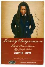 TRACY CHAPMAN SIGNED CONCERT POSTER.