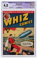 "WHIZ COMICS" #24 NOVEMBER 1941 CGC RESTORED 4.0 MODERATE (C-3) VG.