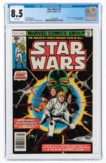 "STAR WARS" #1 JULY 1977 CGC 8.5 VF+.