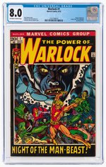 "WARLOCK" #1 AUGUST 1972 CGC 8.0 VF.