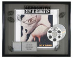 AEROSMITH "GET A GRIP" ELABORATE RIAA HOLOGRAM SALES AWARD PRESENTATION PIECE.