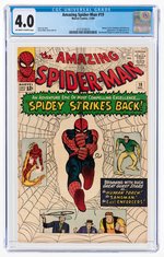 "AMAZING SPIDER-MAN" #19 DECEMBER 1964 CGC 4.0 VG.