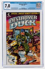 "DESTROYER DUCK" #1 FEBRUARY 1982 CGC 7.0 FINE/VF (FIRST GROO THE WANDERER & DESTROYER DUCK).