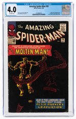 "AMAZING SPIDER-MAN" #28 SEPTEMBER 1965 CGC 4.0 VG (FIRST MOLTEN MAN).