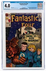 "FANTASTIC FOUR" #45 DECEMBER 1964 CGC 4.0 VG (FIRST INHUMANS).