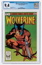 "WOLVERINE LIMITED SERIES" #4 DECEMBER 1982 CGC 9.4 NM.