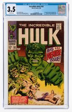 "INCREDIBLE HULK" #102 APRIL 1968 CGC 3.5 VG-.