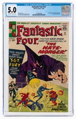 "FANTASTIC FOUR" #21 DECEMBER 1963 CGC 5.0 VG/FINE (FIRST HATE-MONGER).