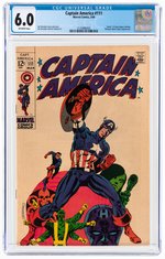 "CAPTAIN AMERICA" #111 MARCH 1969 CGC 6.0 FINE.