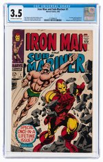 "IRON MAN AND SUB-MARINER" #1 APRIL 1968 CGC 3.5 VG-.