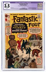 "FANTASTIC FOUR" #15 JUNE 1963 CGC 3.5 VG- SLIGHT (C-1) RESTORED.