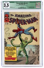 "AMAZING SPIDER-MAN" #20 JANUARY 1965 CGC QUALIFIED 3.5 VG- (FIRST SCORPION).