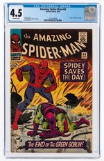 "AMAZING SPIDER-MAN" #40 SEPTEMBER 1966 CGC 4.5 VG+.