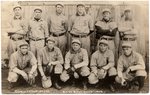 C. 1908 SPRINGFIELD, MA PONIES BASEBALL TEAM REAL PHOTO POSTCARD.