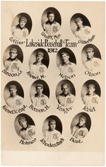 C. 1912 LAKESIDE BASEBALL TEAM REAL PHOTO POSTCARD