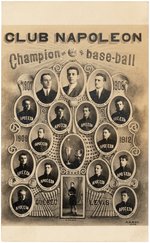 C. 1910s CLUB NAPOLEON CHAMPION BASEBALL REAL PHOTO POSTCARD.