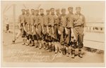 C. 1913 U.S.S. WEST VIRGINIA BASEBALL TEAM REAL PHOTO POSTCARD.