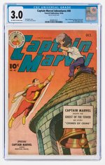 "CAPTAIN MARVEL ADVENTURES" #40 OCTOBER 1944 CGC 3.0 GOOD/VG.